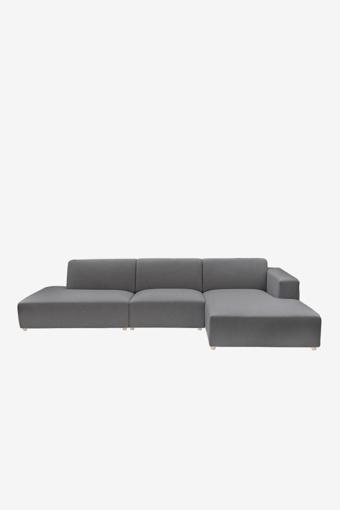 Earl 4-zits bank chaise longue rechts otto longue links antraciet