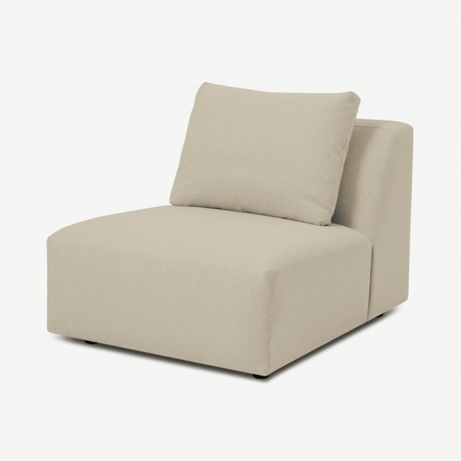 Jacklin modulaire stoel, lichtbeige gerecycled textuurgeweven
