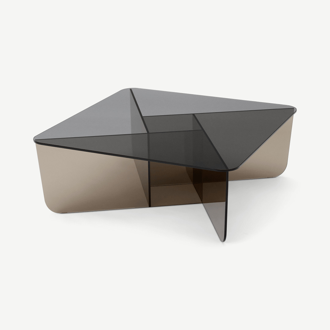 Berekening Moet ui Oki vierkante salontafel, grijs rookglas en amberkleurig glas |  Prijsvergelijking - ZYNO