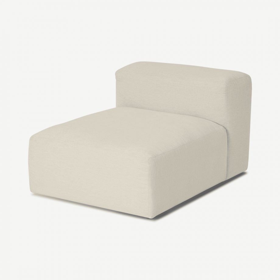 Livienne modulaire stoel zonder armleuningen, hazelnoot textuurgeweven