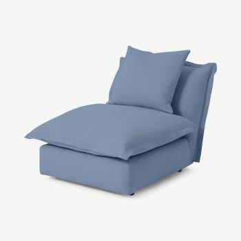 Fernsby modulaire stoel zonder armleuningen, licht kobaltblauw geborsteld katoen
