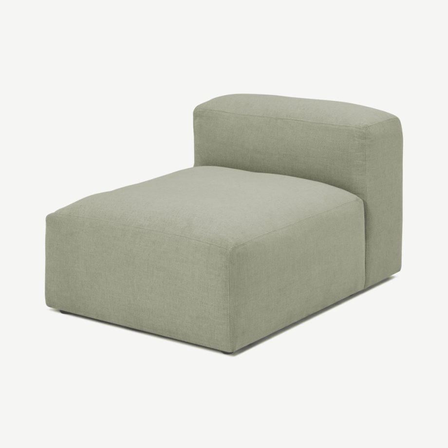 Livienne modulaire stoel zonder armleuningen, olijfgroen textuurgeweven