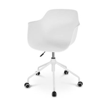 Nolon Nout bureaustoel wit met armleuningen - wit onderstel