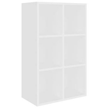 vidaXL Boekenkast/dressoir 66x30x97,8 cm bewerkt hout wit