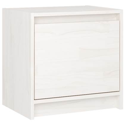 vidaXL Nachtkastje 40x30,5x40 cm massief grenenhout wit