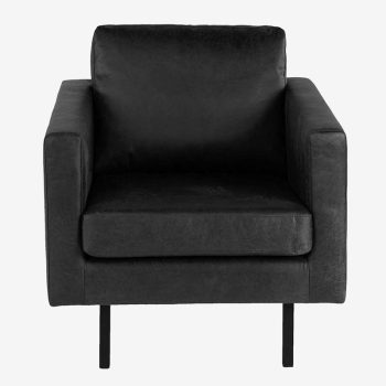 Amsterdam ecoleer clean fauteuil zwart