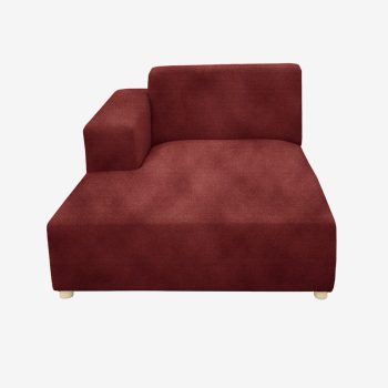 Earl velvet chaise longue links wine red