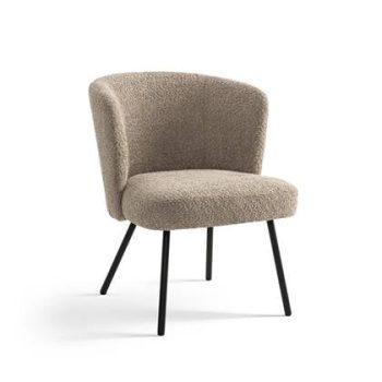 Furnihaus Fauteuil Cindy Boucle Taupe Stof