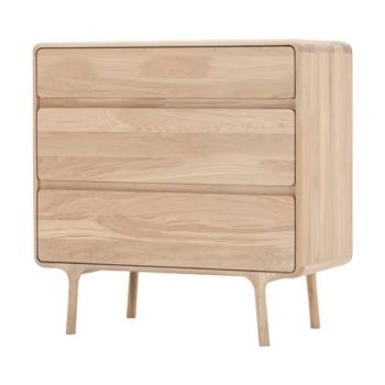 Gazzda Fawn drawer houten ladekast whitewash - 90 x 90 cm