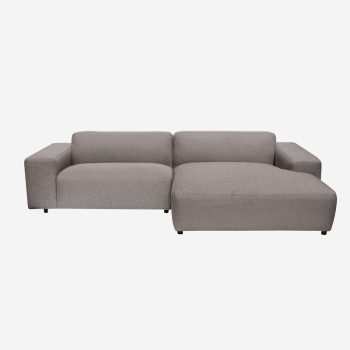 King 3-zits bank chaise longue links liver