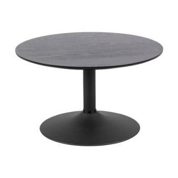 Lisomme Vino houten salontafel zwart - Ø 70 cm