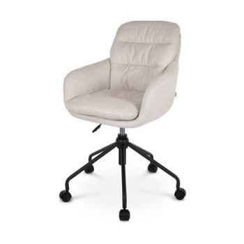 Nolon Nout-Mia bureaustoel beige - met armleuning - zwart