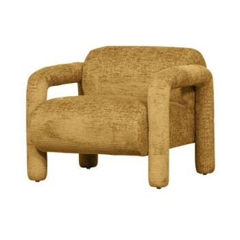 WOOOD Lenny Fauteuil - Polyester - Goud|Geel - 65x76x82