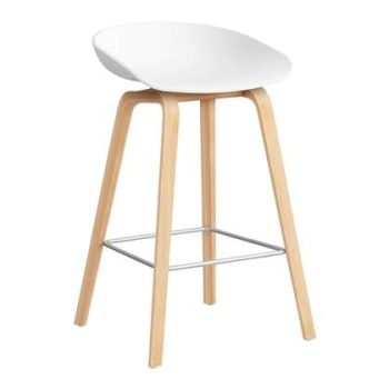 HAY About a Stool AAS32 Barkruk - H 65 cm - Soaped Oak - White