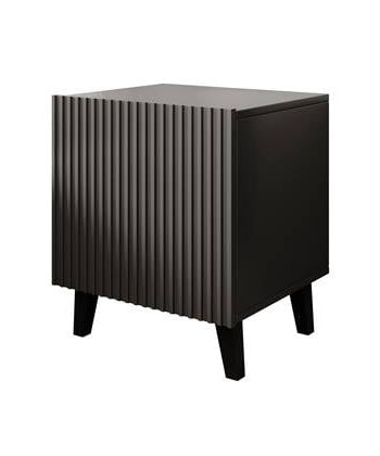 Meubella Nachtkastje Vintar - Antraciet - 45 cm - Set van 2